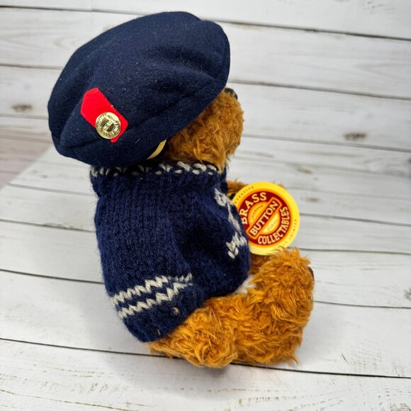 Tango Bear Brass Button Collectables 1997 10" Plush Sailor Sweater Hat Vtg - Picture 2 of 9